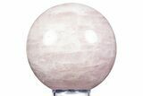 Polished Rose Quartz Sphere - Madagascar #344334-1